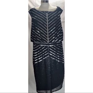 Adrianna Papell Cap Sleeve Blouson Dress sz 20W